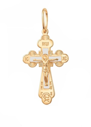 585 rotgold kreuz russisch - kreuz,