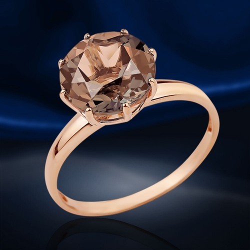 Ring mit rauchquarz 10mm - mit,