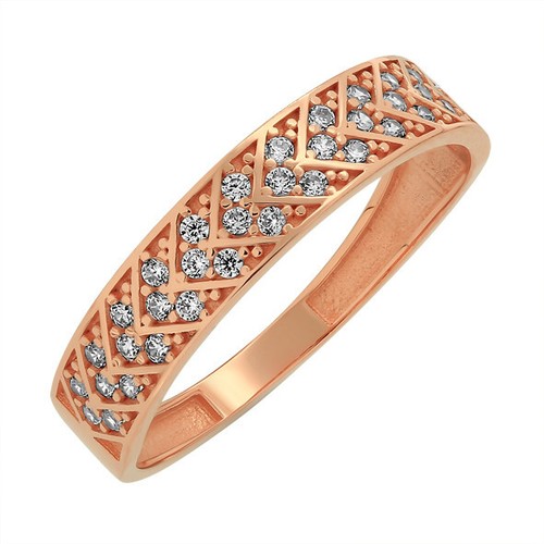 Goldring mit zirkonia aus - mit,
