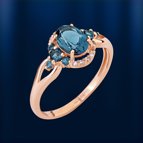 Rotgold 585 ring mit london - rotgold,