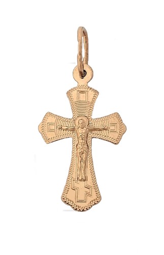 585 rotgold kreuz russisch - 585,