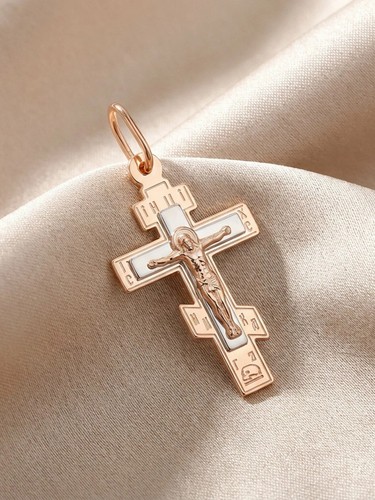 585 rotgold kreuz - rotgold, russisch