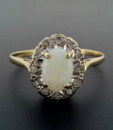 Cluster ring 375 gelbgold - 9,