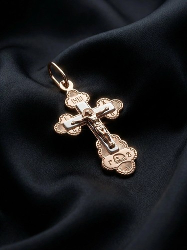 585 rotgold kreuz russisch - 585,