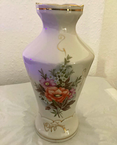 Porzellan vase weiß - porzellan, geblümt