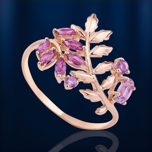 Ring mit amethyst rhodolith - ring, amethyst,